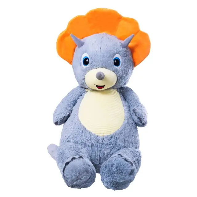 Keops the Triceratops 100cm - Made in France - Giant plush grey dinosaur