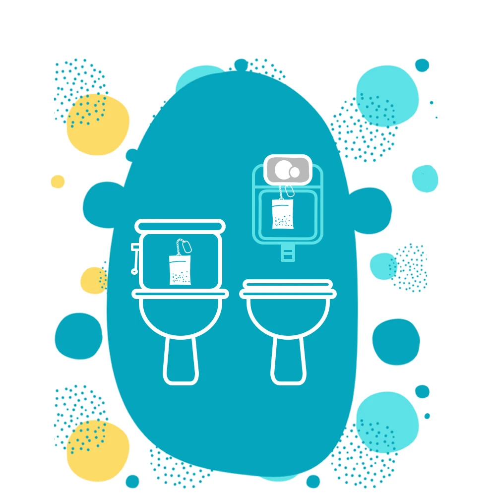 Water softener system Anti-limescale spheres for toilet cistern Enzymatic Cleaner eco-friendly Sachet