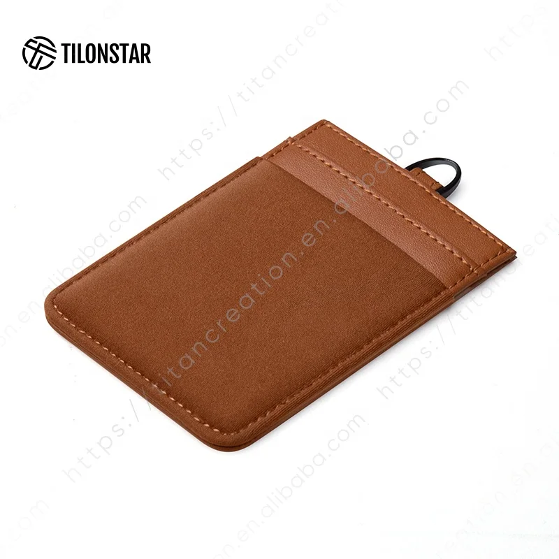 Новый продукт премиум прочная кожаная визитная карточка с именем и разрешением на работу держатель для карт со съемным ремешком шею