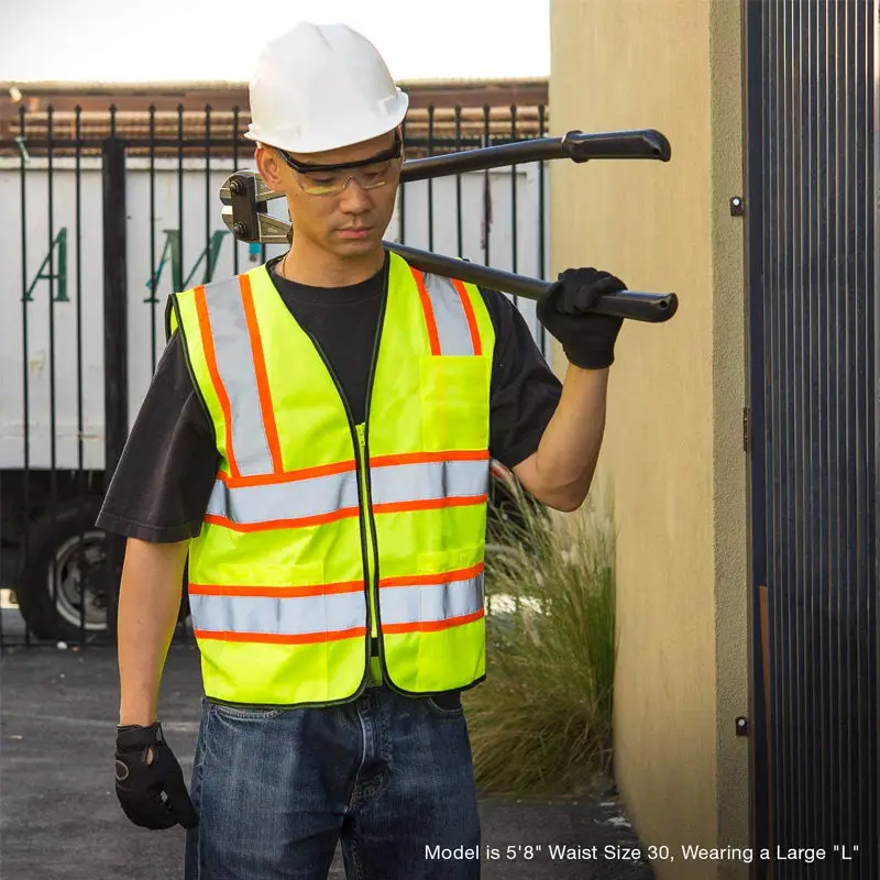 Multi-function Pockets Outdoor Engineering Clothing Mesh Multi-fold Reflective Vest Stripes Safety Vest