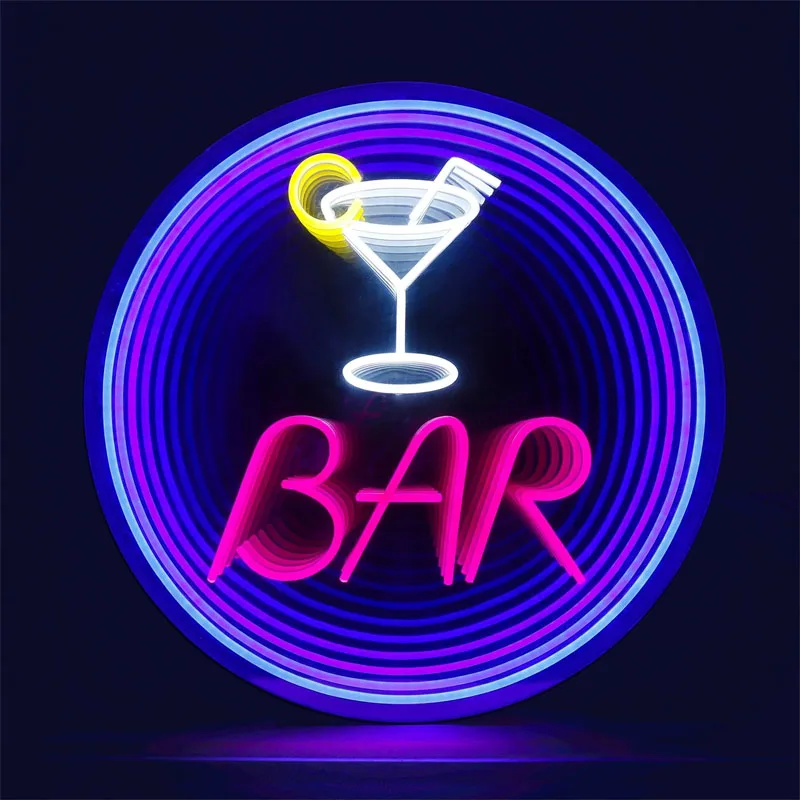 Factory Custom Infinity Mirror Led Neon Signs High Quality Acrylic Mirror Sheet Neonart LED Sign