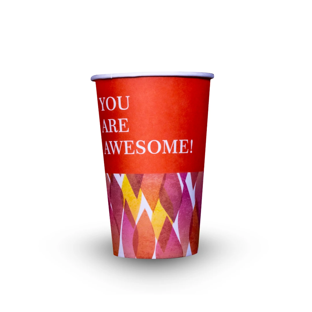 16oz 480ml  90mm Customized logo disposable paper cups for coffee soda boba tea cold drinks