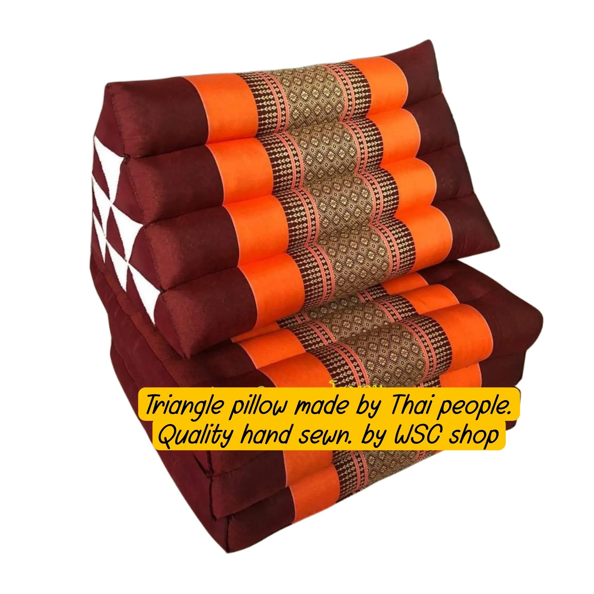 Thai products. Good quality triangle pillow. Special design 4 meters. Triangle pillow for sleeping.