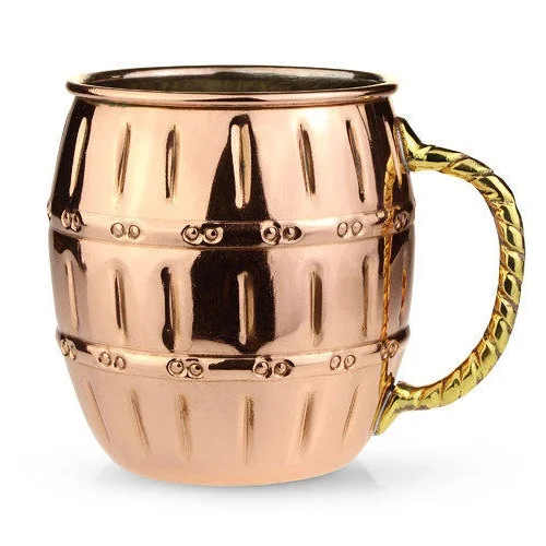 Shiny Polished Finishing Copper Water Drinking Mugs Set of 2 High Selling Moscow Mule Beer Cocktail Mugs Copper Metal Mug