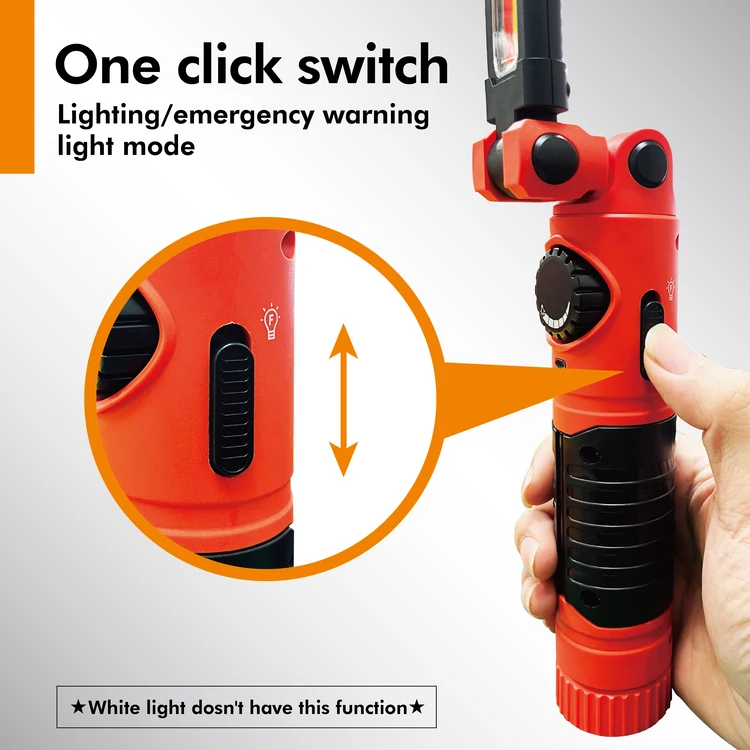 5W Magnetic Foldable LED Work Light Flashlight  one click switch