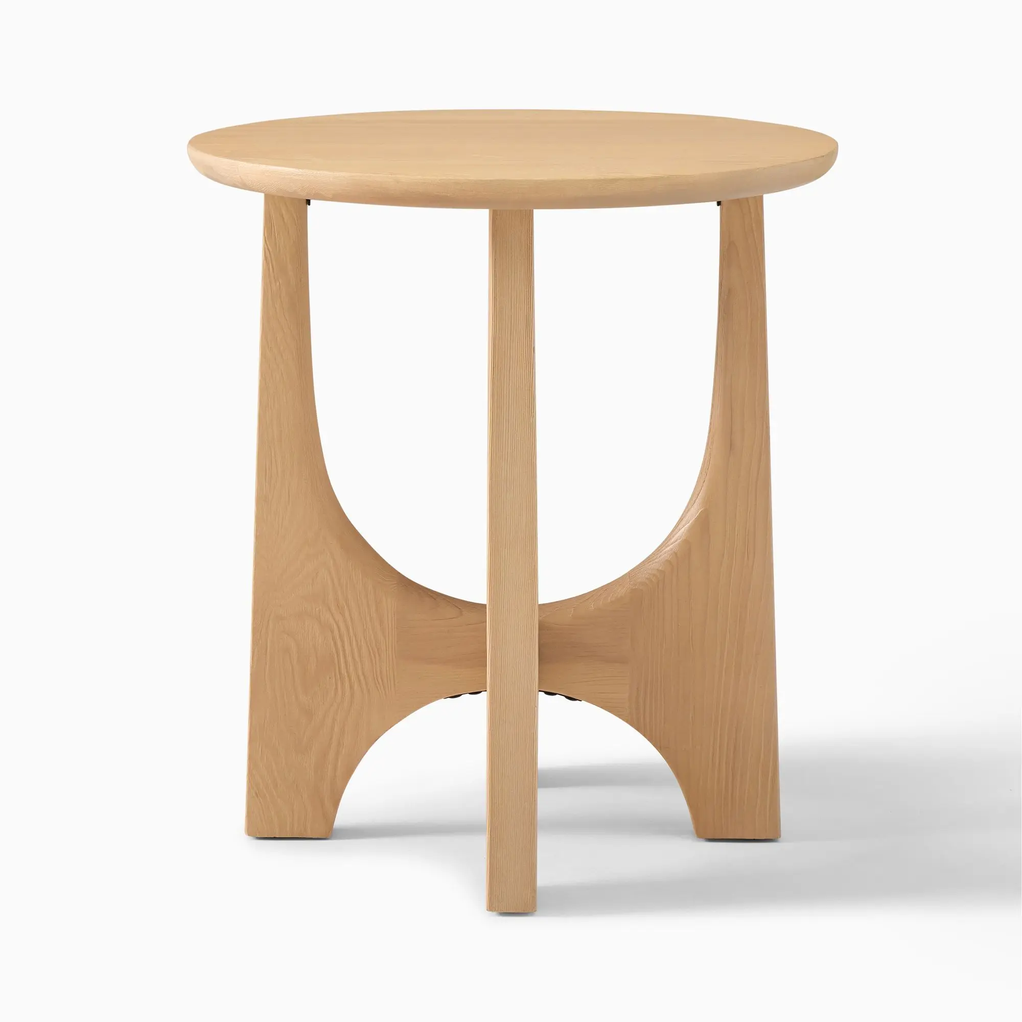 Mango wooden round side tables small & large set of 2 black & natural