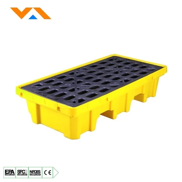 Epa Standard Pe Drum Spill Containment Pallet, Oil Tray Pallet For Ibc Tank Durable Ramp Eu China