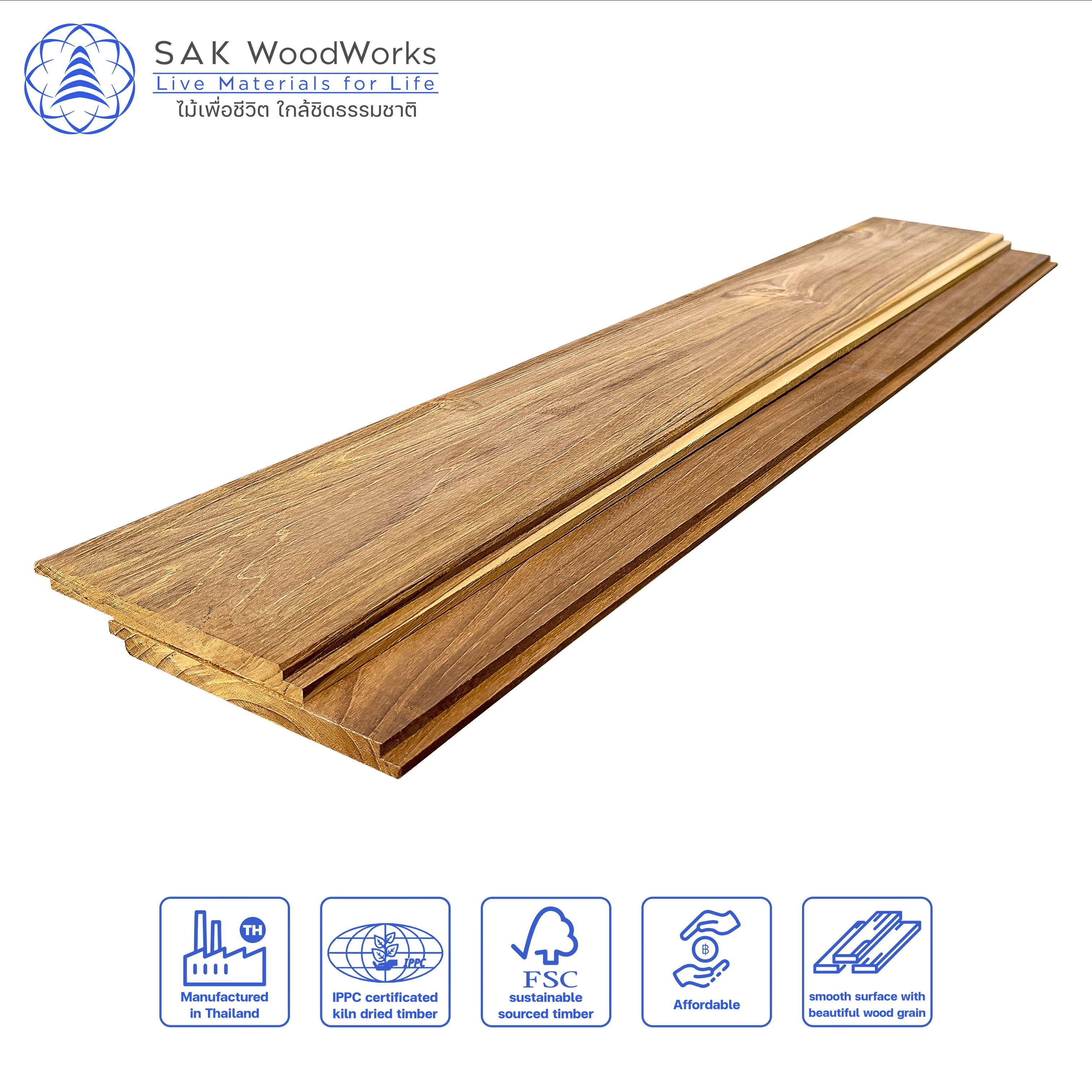 Тайская Тиковая облицовка и потолочные доски 12x90x1000 мм. by SAK WoodWorks роскошная деревянная Лучшая цена оптовая продажа