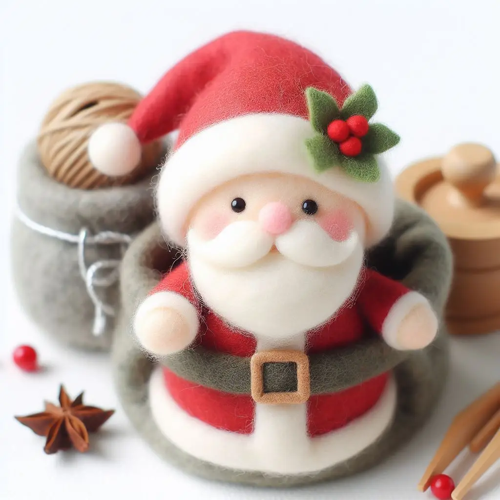 Eco-Friendly Mini Santa Claus Figurines: Adorable, Small, and Perfect for Christmas Decorations