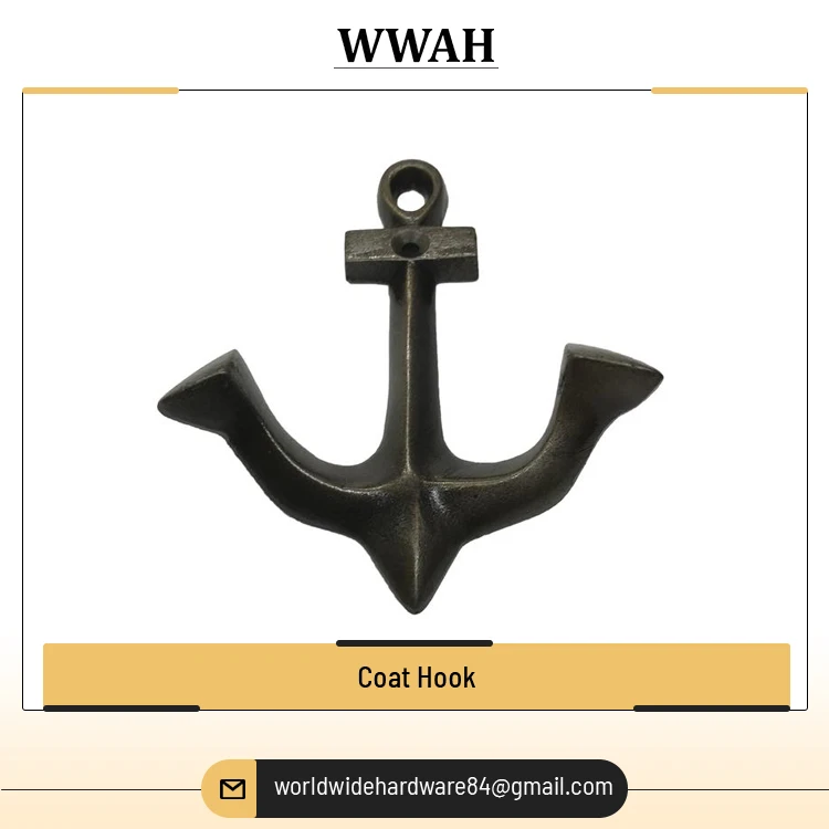 Modern Design Best Black Metal Wall Mounted Coat, Towel, Key Holders, Clothes Hanger Hook for Home Storage & Organization