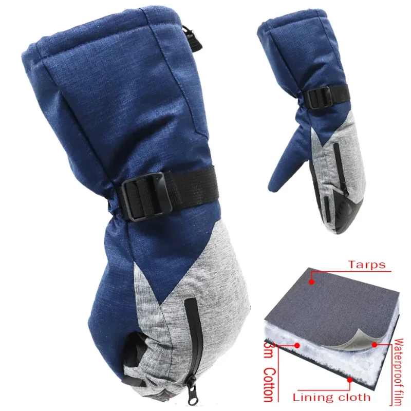 Waterproof Outdoor Sports Mittens with UV Protection Winter Insulated Warm Touch Screen Gloves & Mittens Windproof Mittens