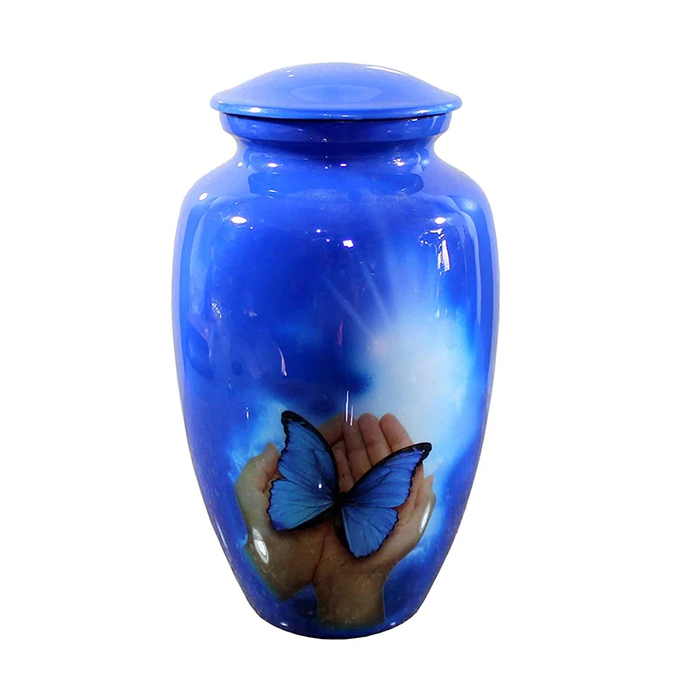 Best Selling Wholesale Cast Iron Brass Urns Beautiful Handcrafted Cremation Urn Pot for Adult Hot New Release for Human Ashes