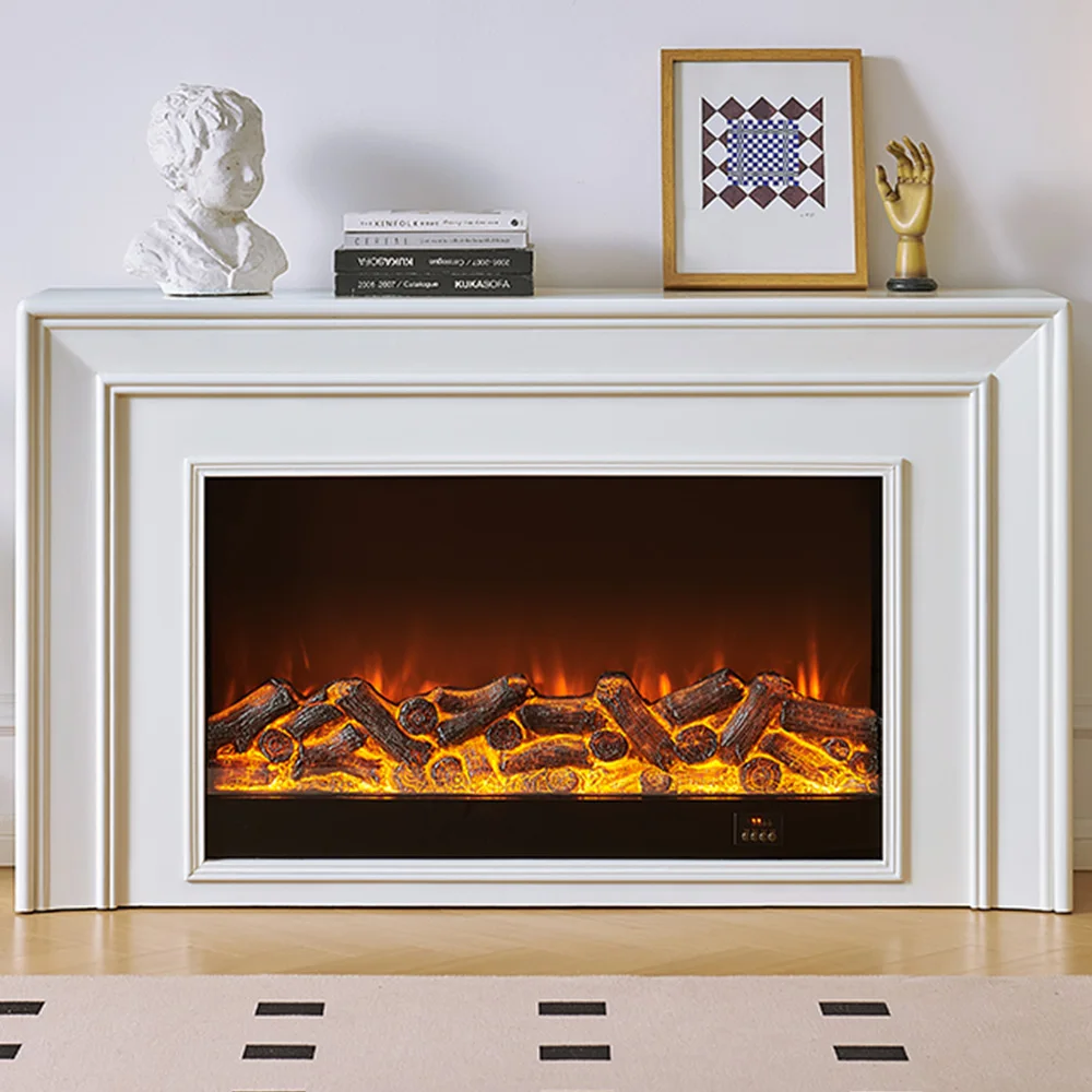 Artificial fireplace can be customized French finished fireplace ornaments 1.2 meters retro simulation fire heating fireplace