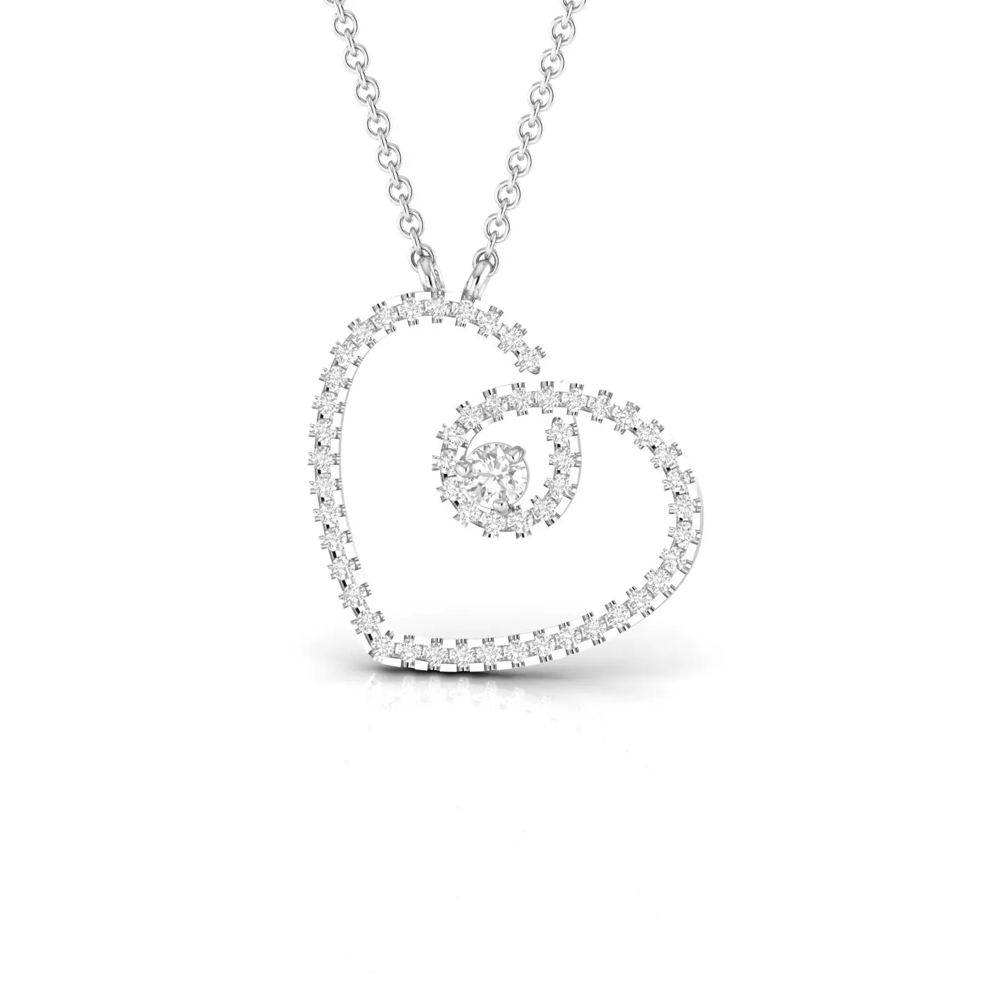 14kt Solid Trendy Heart Shape Round Natural Diamond Pendant In 14kt Yellow Rose White Gold 1.94 grams New Fine Jewelry for Women