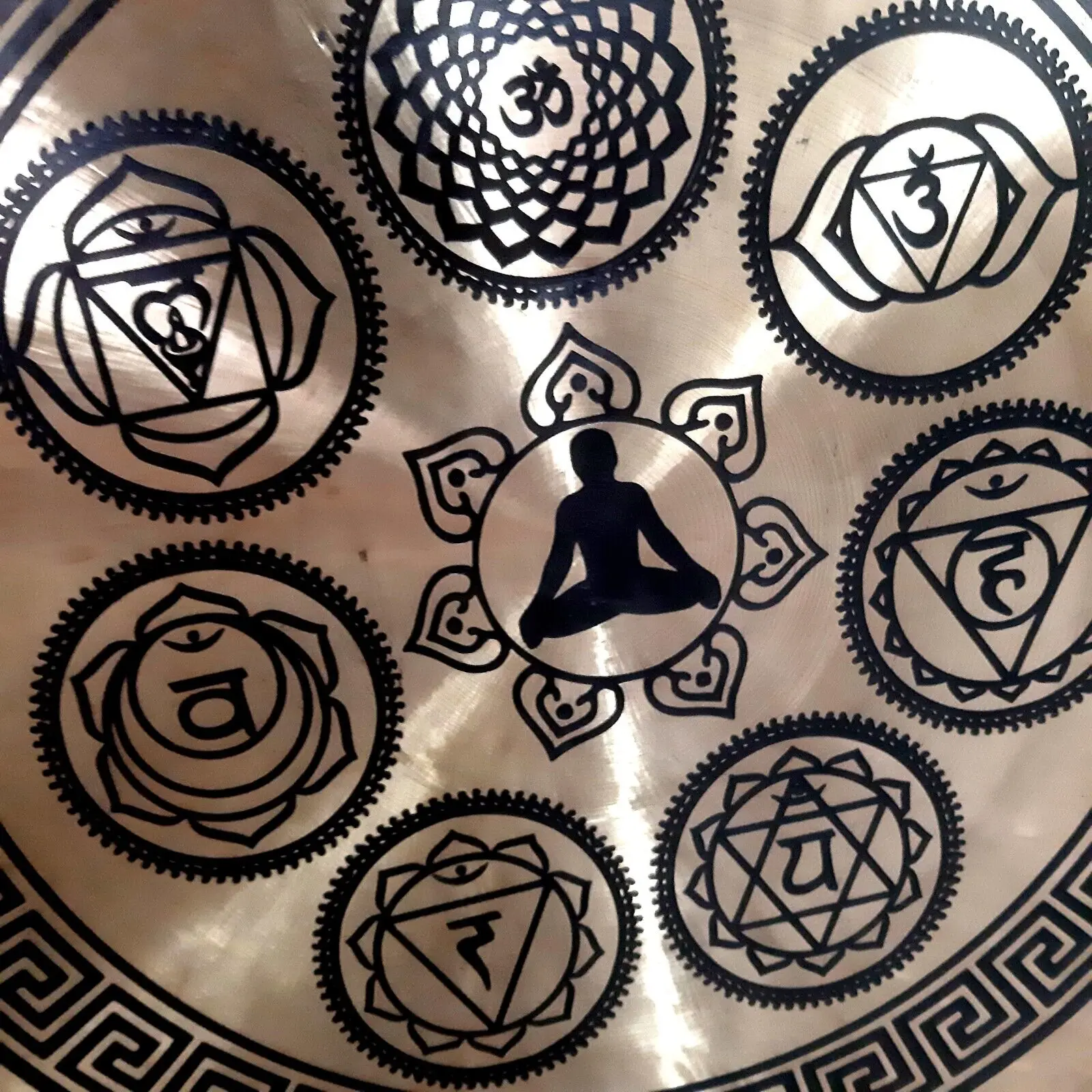 23 Inch Diameter Tibetan Handmade Gong, Sound Healing Temple Gong, Handmade Gong