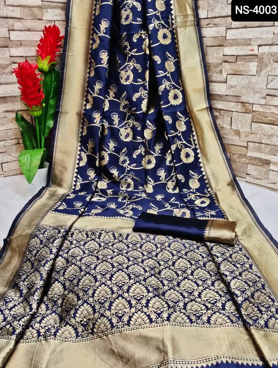 Modern Ethnic Wear Banarasi Silk Saree with Fancy Silk Blouse for Wedding and Festival Wear Sari for Indian and Pakistani Women