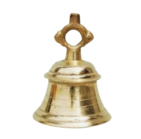 Gold Finishing Brass Metal Hanging Bell for Temples Prayer Pendulum Multi-Functional Bells Home Decoration