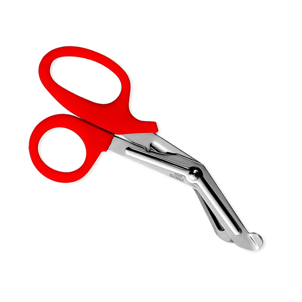 High Grade Red Plastic Handle Bandage Cutting Scissor First Aid Medical Trauma Shears Nurses Universal Scissors