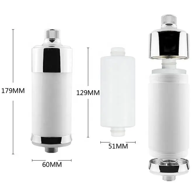 Calux Shower Filter Effective Removal of Chemicals Chlorine and Heavy Metals from Shower Water