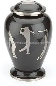 Purple Color Brass Adult Cremation Urns Handmade Metal Urns For Male and Female Decorative Urns Burial Urns At Low Price