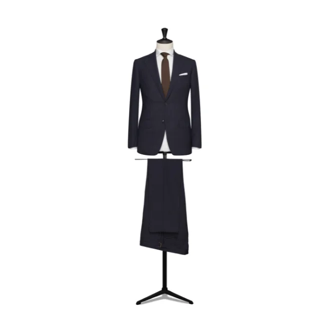 100% Made In Italy Breathable Two Button Suit High Twisted Lightweight Tropical Navy Man Ready To Wear For Graduation Day
