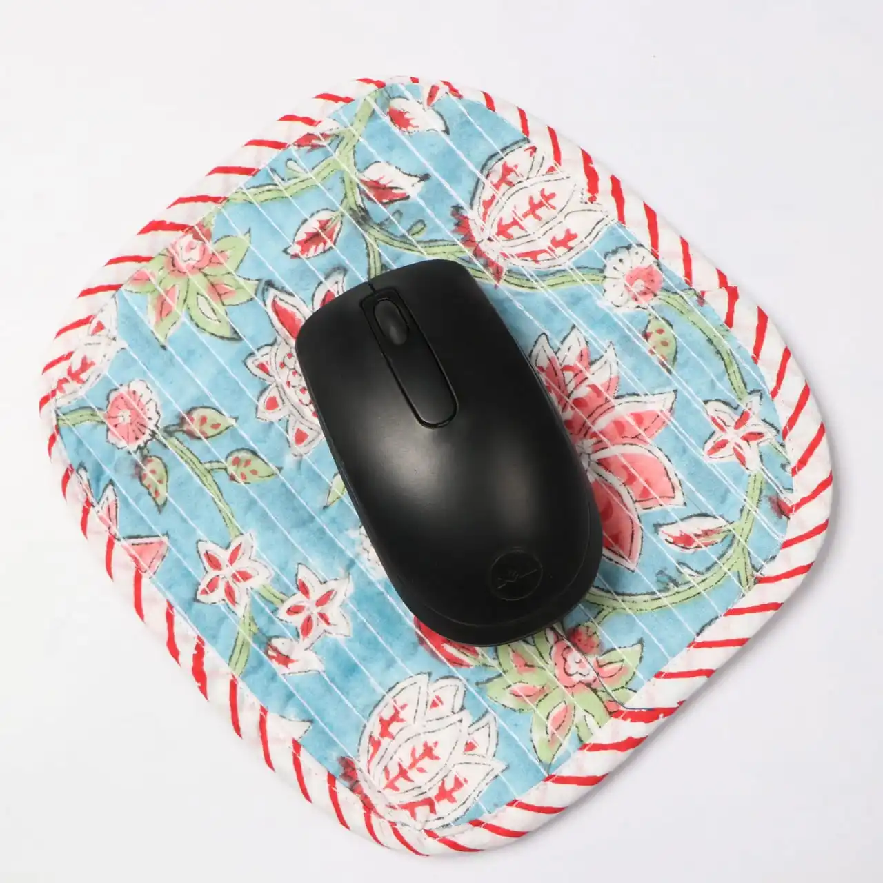 Wholesale Manufacture Exporter Floral Cotton Hand Block Printed  Computer Gaming  Mouse Pad