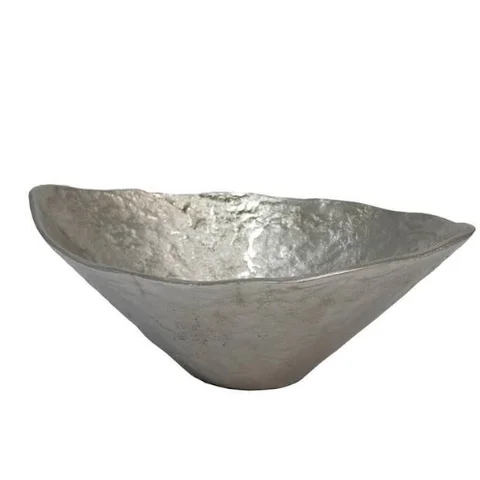 Polished Finished Hammered Modern Design Bowl With High Quality Solid Metal Dinnerware Serving Bowl For Home Serving Bowl