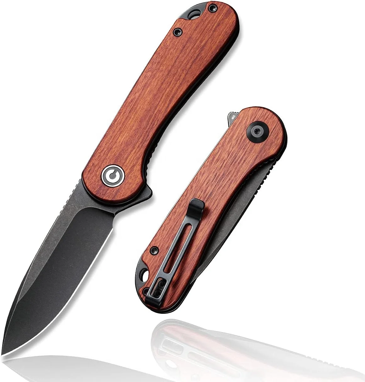 wholesale hard wood Handle D2 Acid Wash EDC Pocket Folding Knife Taschenmesser for Outdoor activity