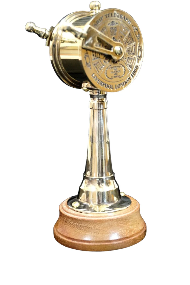 Hot selling highly Decorative Brass nautical ship telegraph decorative wooden and brass telegraph suppliers India at low price