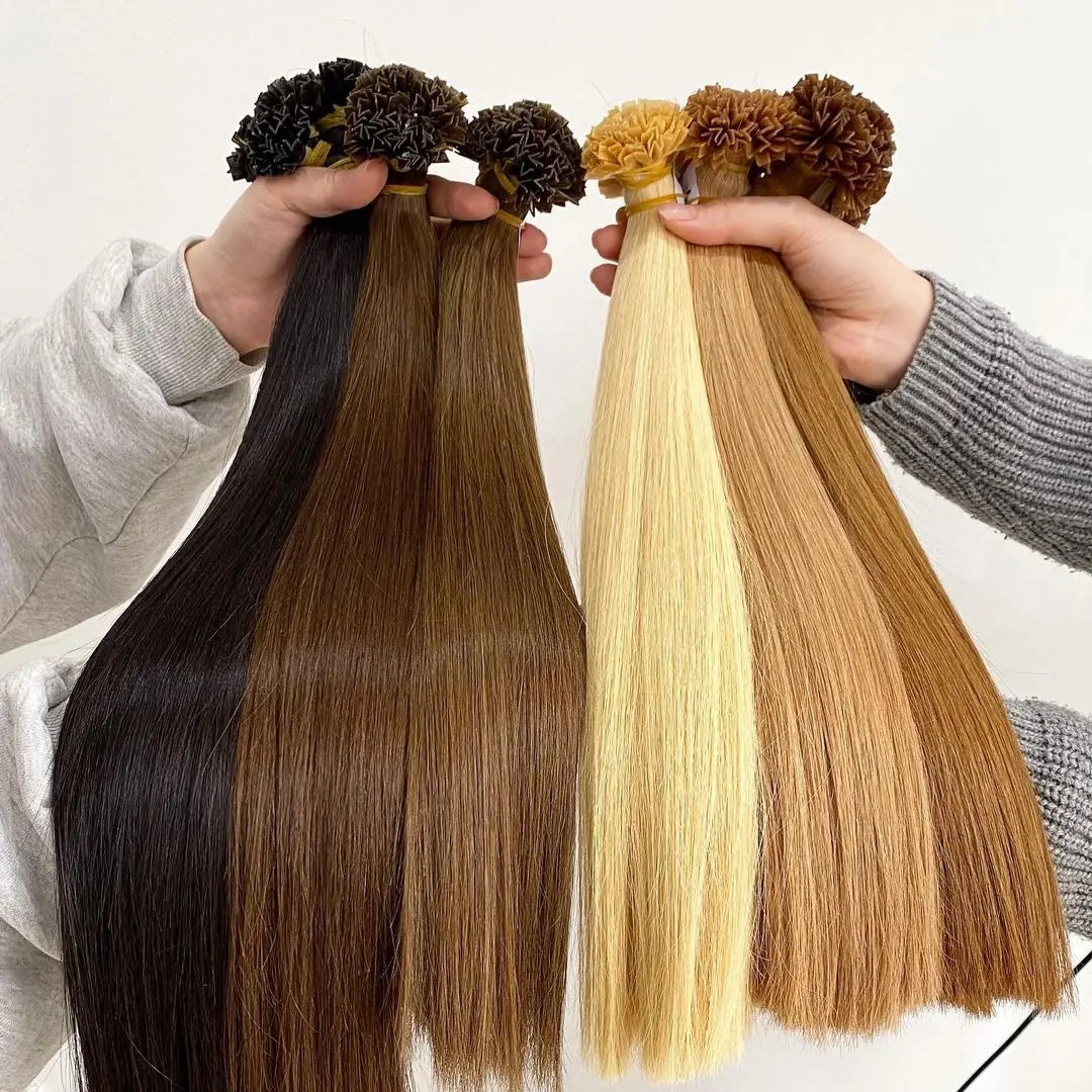 Wholesale Double Drawn Raw Vietnam Cuticle Remy Hair Keratin V Tip Human Hair Extensions Vietnamese