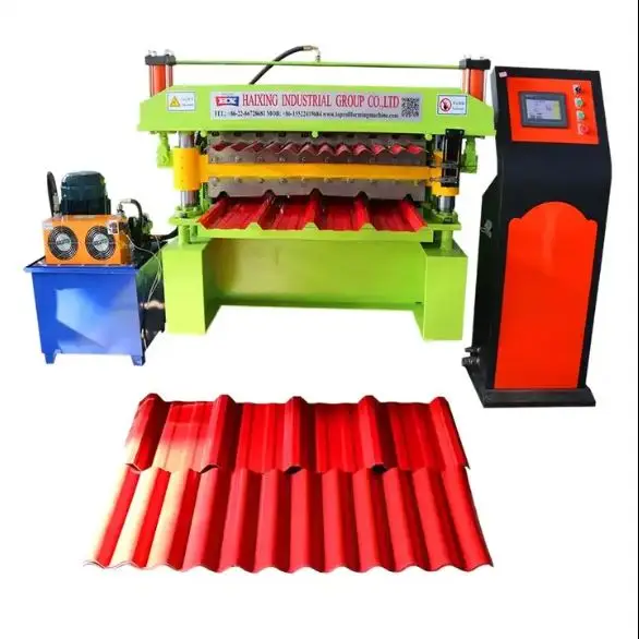 Steel metal roof trapezoidal and corrugated iron roofing zinc sheet roll forming machine