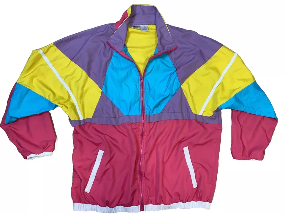Neon Green Windbreaker Super Color Block Mix Color Scheme Lightweight Breathable Quick Dry Mesh Lining