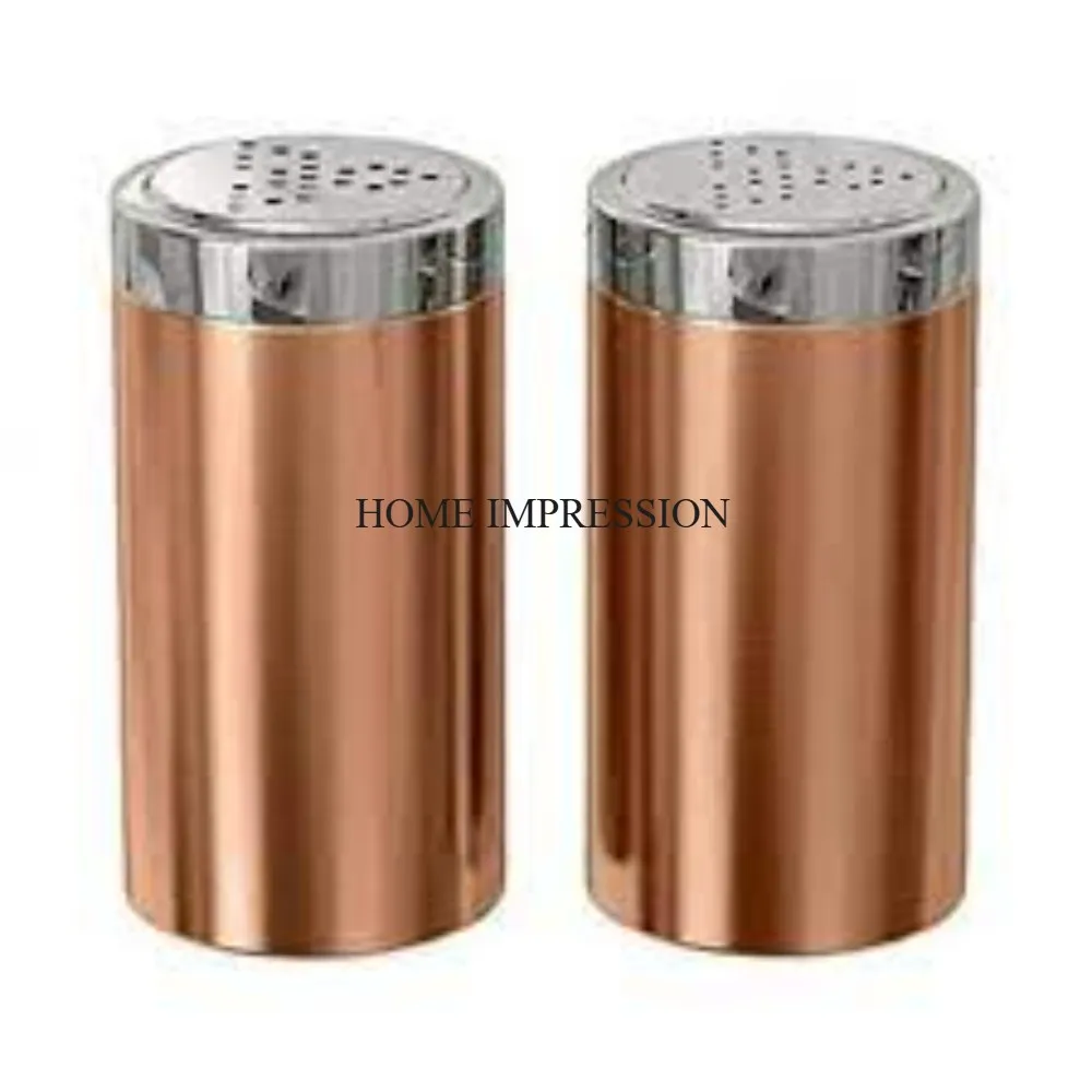 Cylendrical Shape Gold Plated Heavy Duty Metal Made Salt And Pepper Grinder Mill Set Tools Kitchenware Accessories From India
