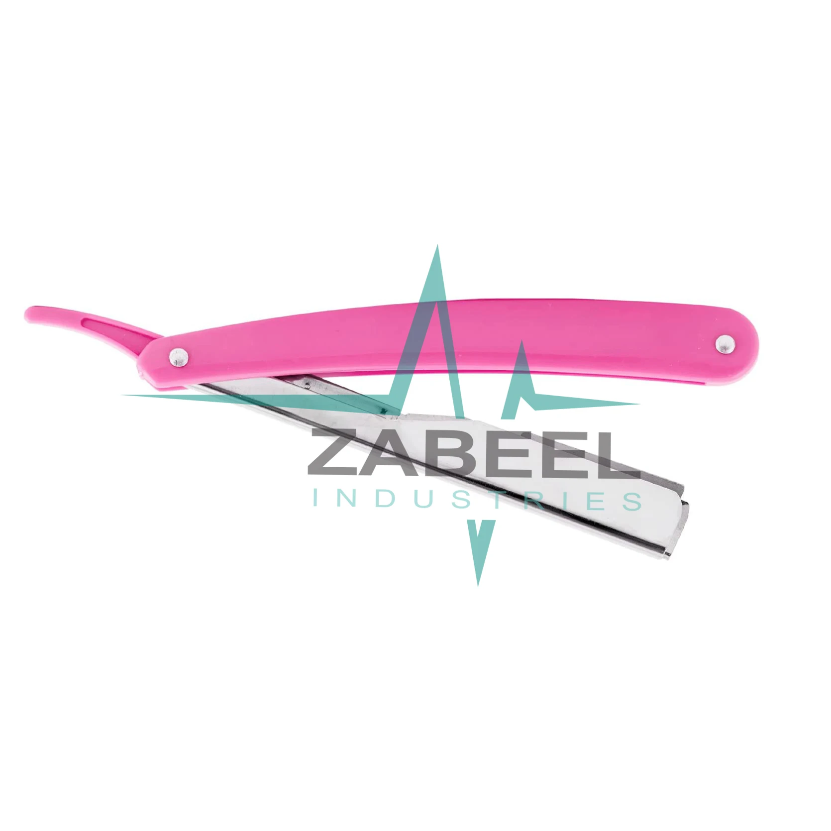 Straight Razor Carbon Steel Blade Abalone Handle Classic Razor (Pink) By ZaBeel Industries