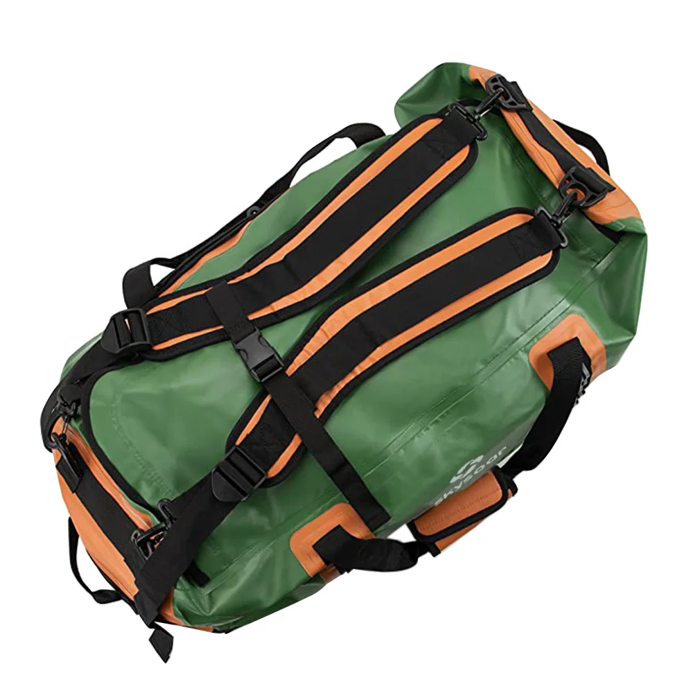 OEM Factory Durable Large Capacity 500D PVC Tarpaulin Waterproof Dry Travel Hiking Duffel Bag Convertible Backpack