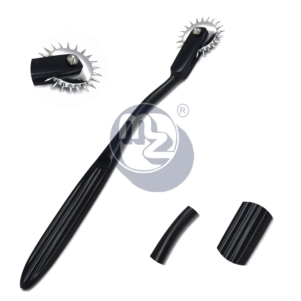 Hot Selling Tactical All Black Wartenberg Pinwheel Sensory Testing Diagnostic 1 Row Pinwheel Stainless Steel Pakistan Made