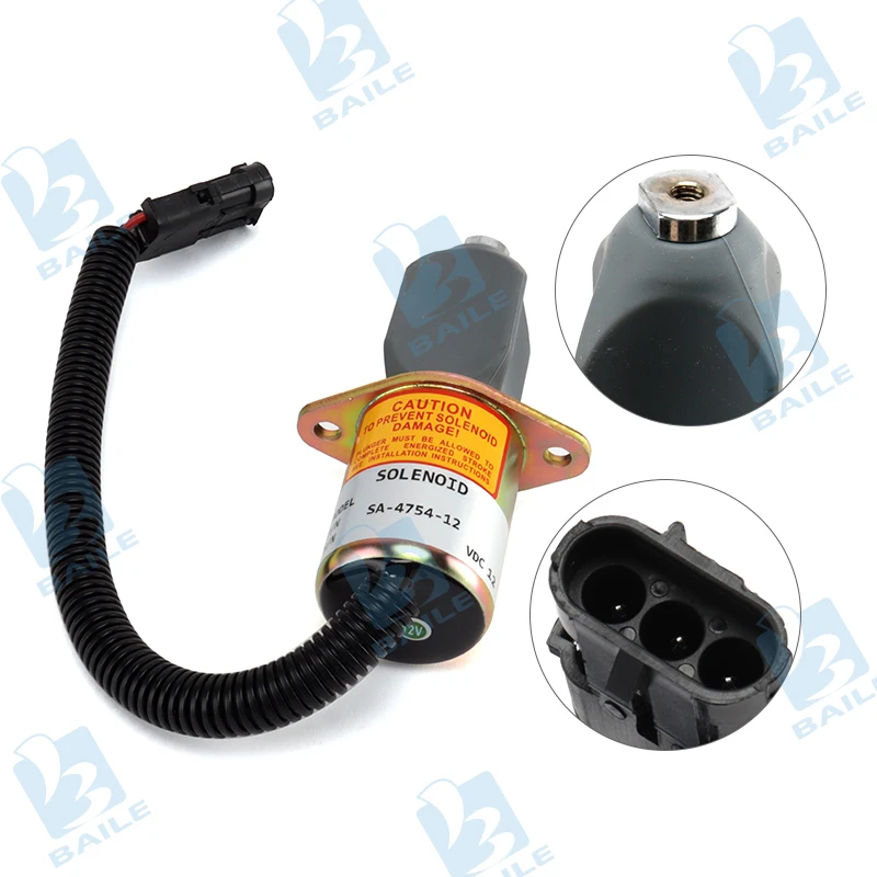 Fuel Shut Off Solenoid 3919422 3934171 For 5.9L 8.3L Engine SA-3665-12 SA-4754-12 6681513 129953-77803 129953-77810