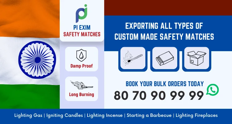 Exporting all types of Custom Made Safety Matches - 750 x 400 px
