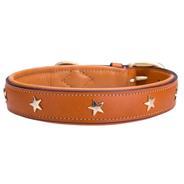 Leather Dog Collar Luxury Hot Sale Premium Quality Handmade With Soft Padded And Conchos & Spike Studs Decoration Manufacturer