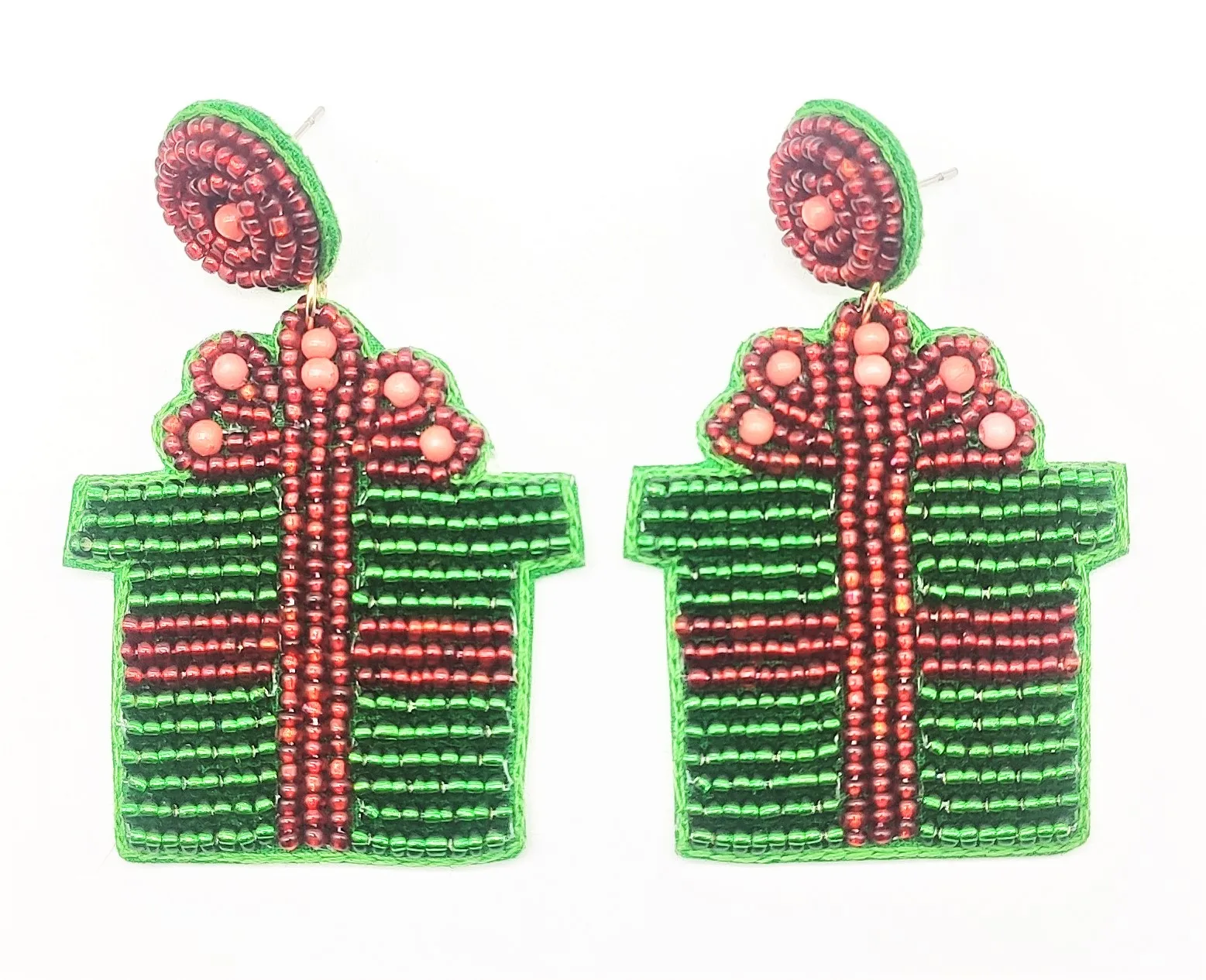 Новогодние серьги-гвоздики