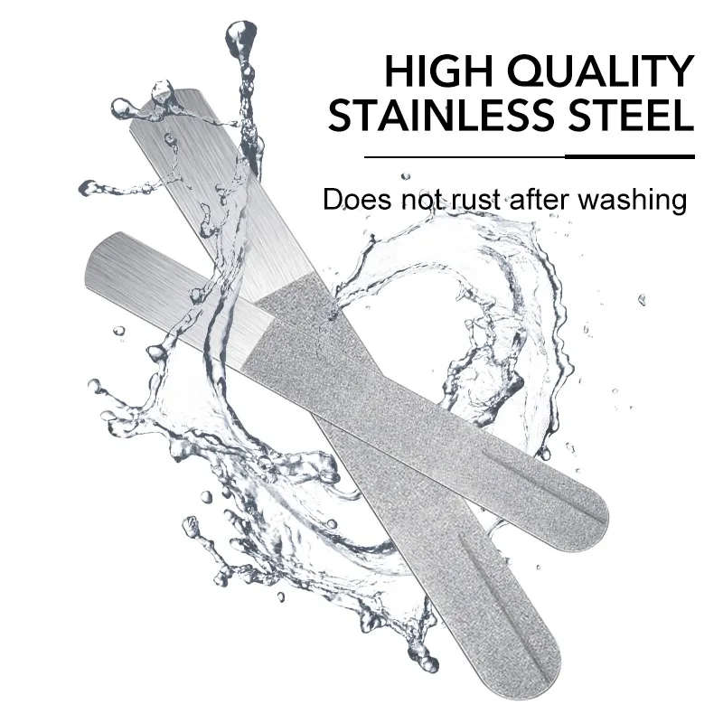 1PC Stainless Steel Nail Files Buffer Sanding Polishing Toenail Grinding Blocks Grind Sand Nail Art Pedicure Manicure tool