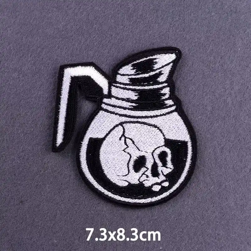 Embroidery Patches For Clothing Thermoadhesive Patches On Clothes Hippie Rock Biker Patch Sewing