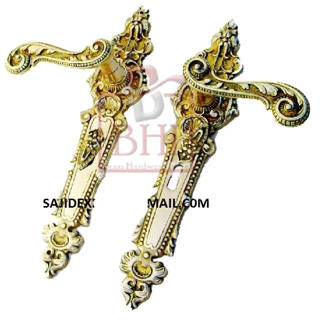 Vintage Antique Brass Bronze Porcelain Iron Antique Door Handle Manivelas Imposing Door Handles Knobs for Cabinets & Drawers