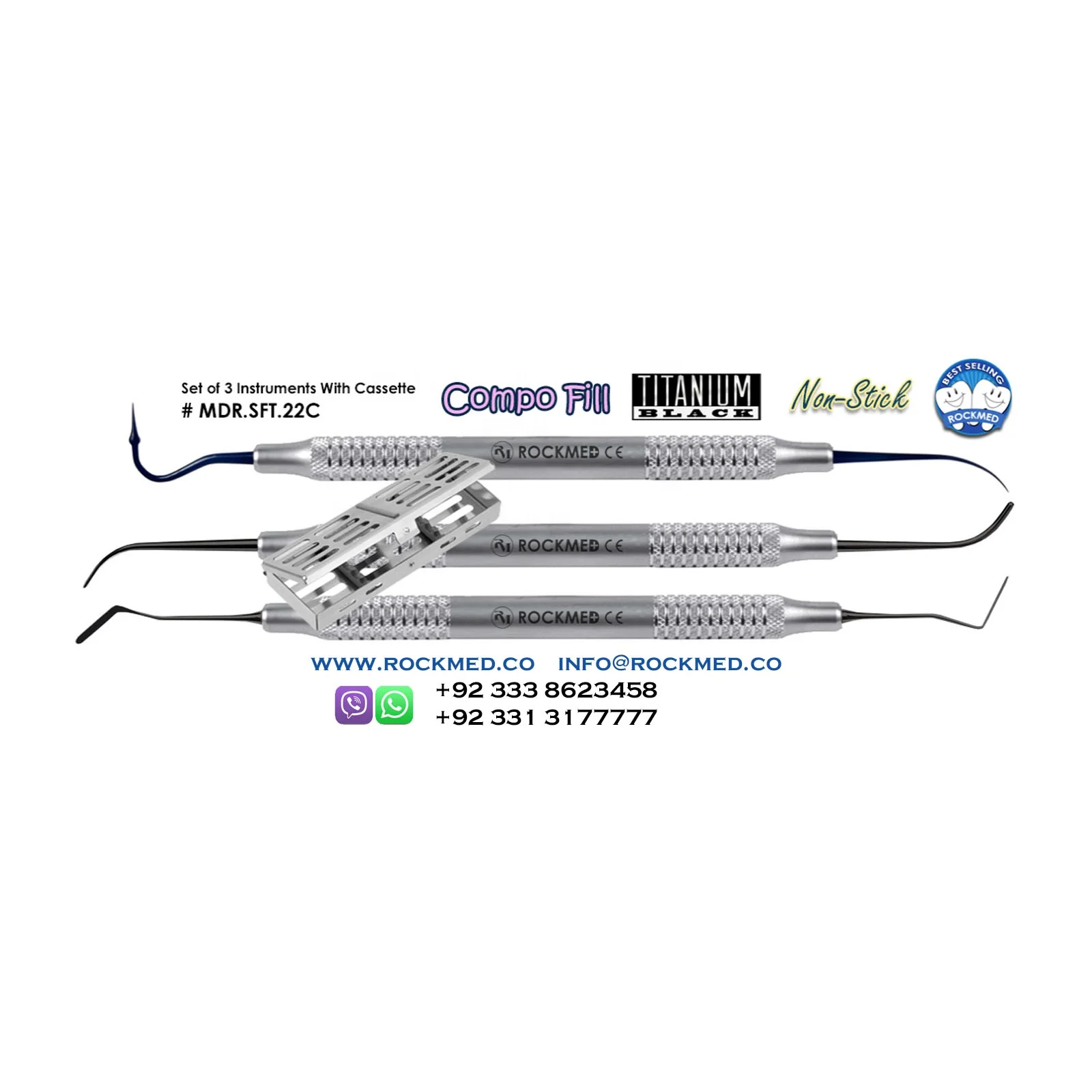 Стоматологические инструменты Rizal Rizky Akbar черный титановый ручной восстановление передней части композитного материала с антипригарным покрытием из немецкой стали