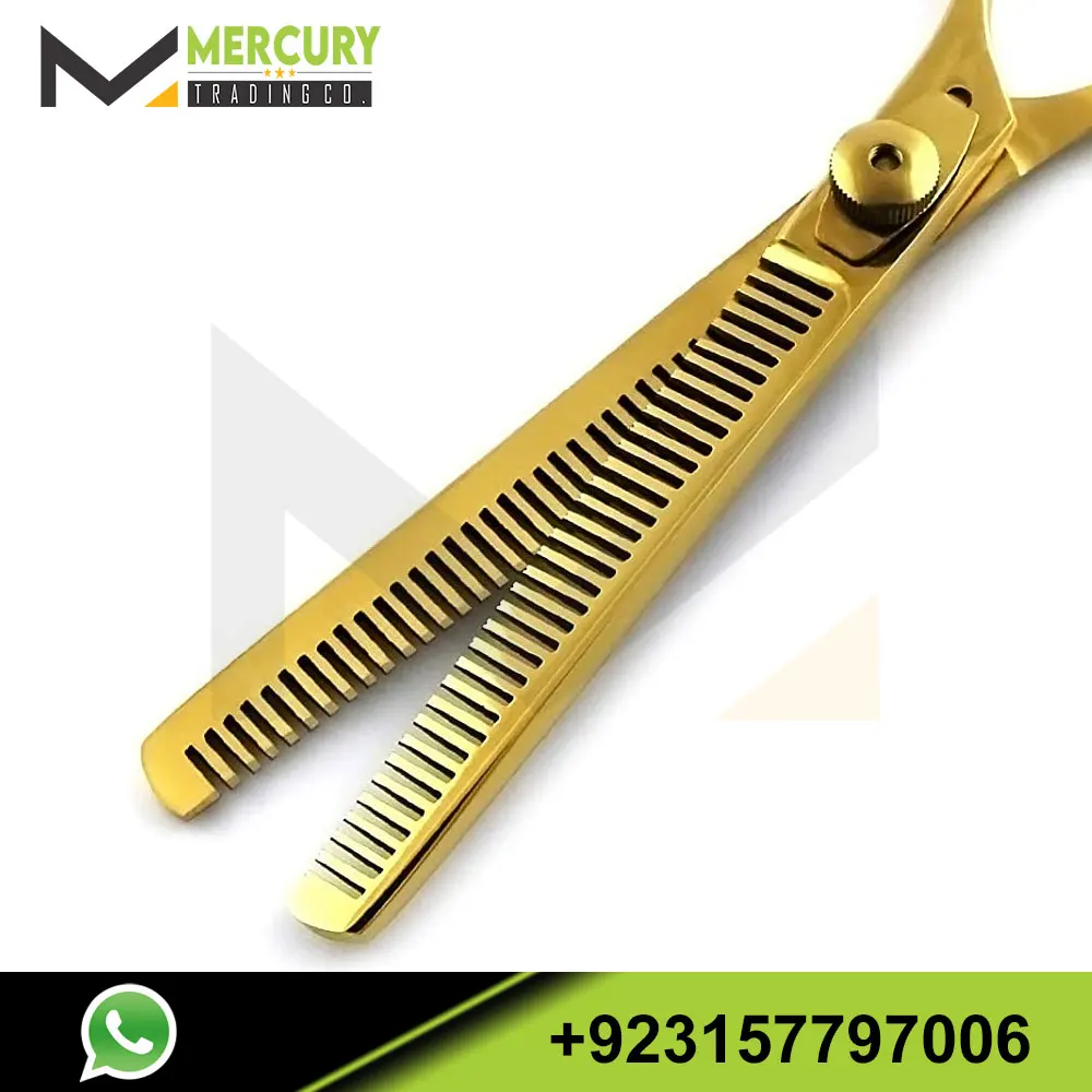 Professional Gold Barber Double Thinning Shears 6' Salon Hairdressing Hair Cutting Trimming Scissor