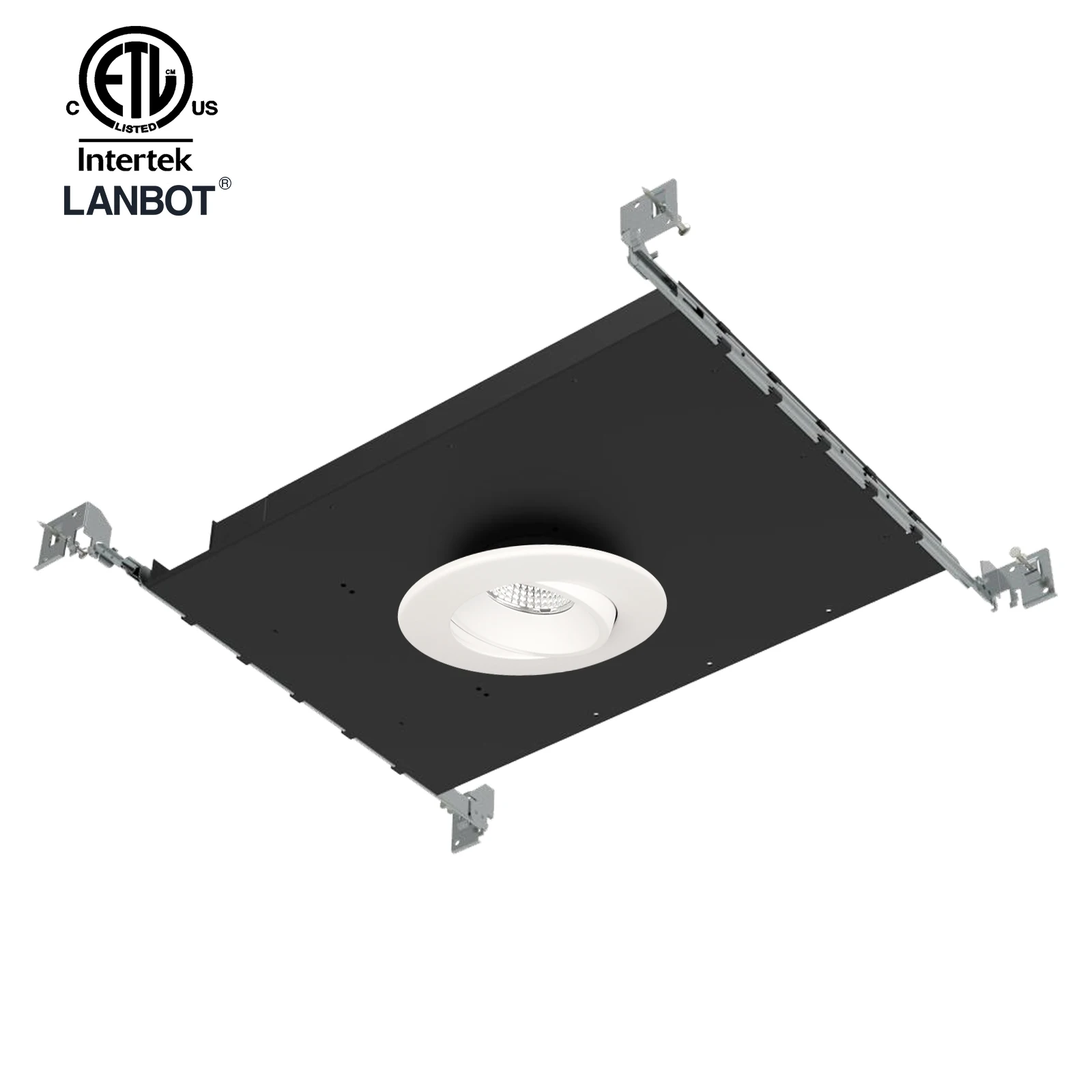 High quality 4inch 9W 0-10V Dimmable LED Dimbal Downlight for Wet Location 3CCT Adjustable White Square Downlight ETL ES FCC