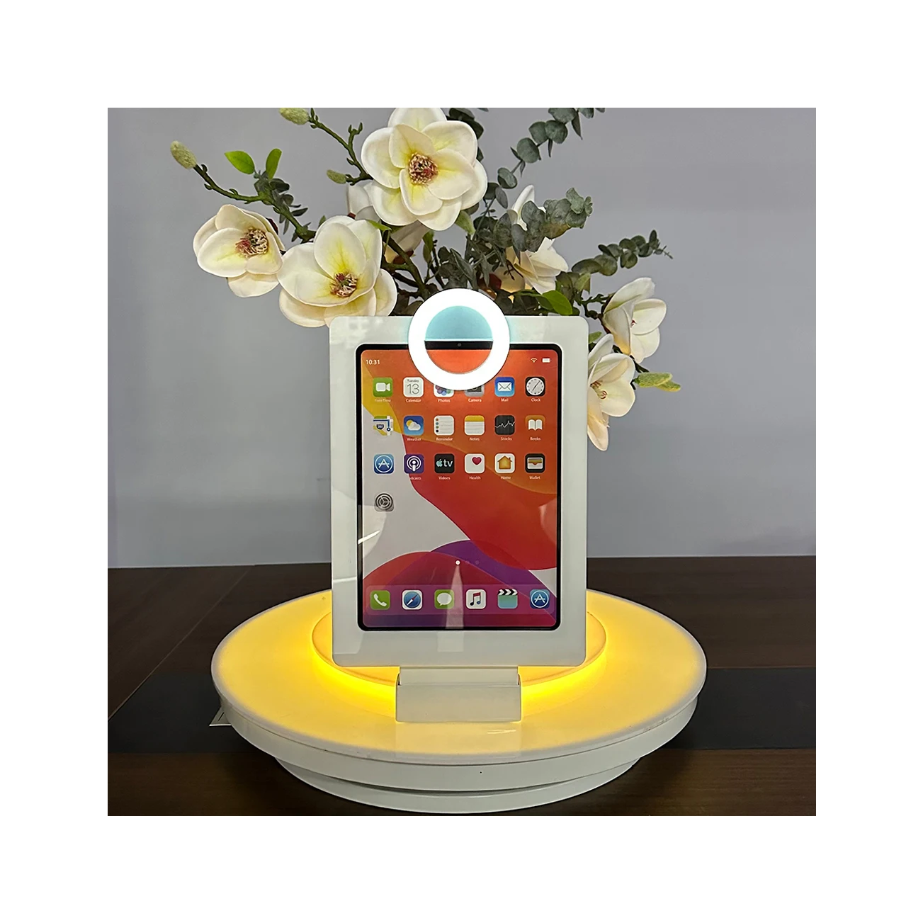 Newest vogue Led Ring Light Social Media Table Ipad Photo Booth 12.9 Ipad Mini Photo Booth360 Spinner Degree Platform Business