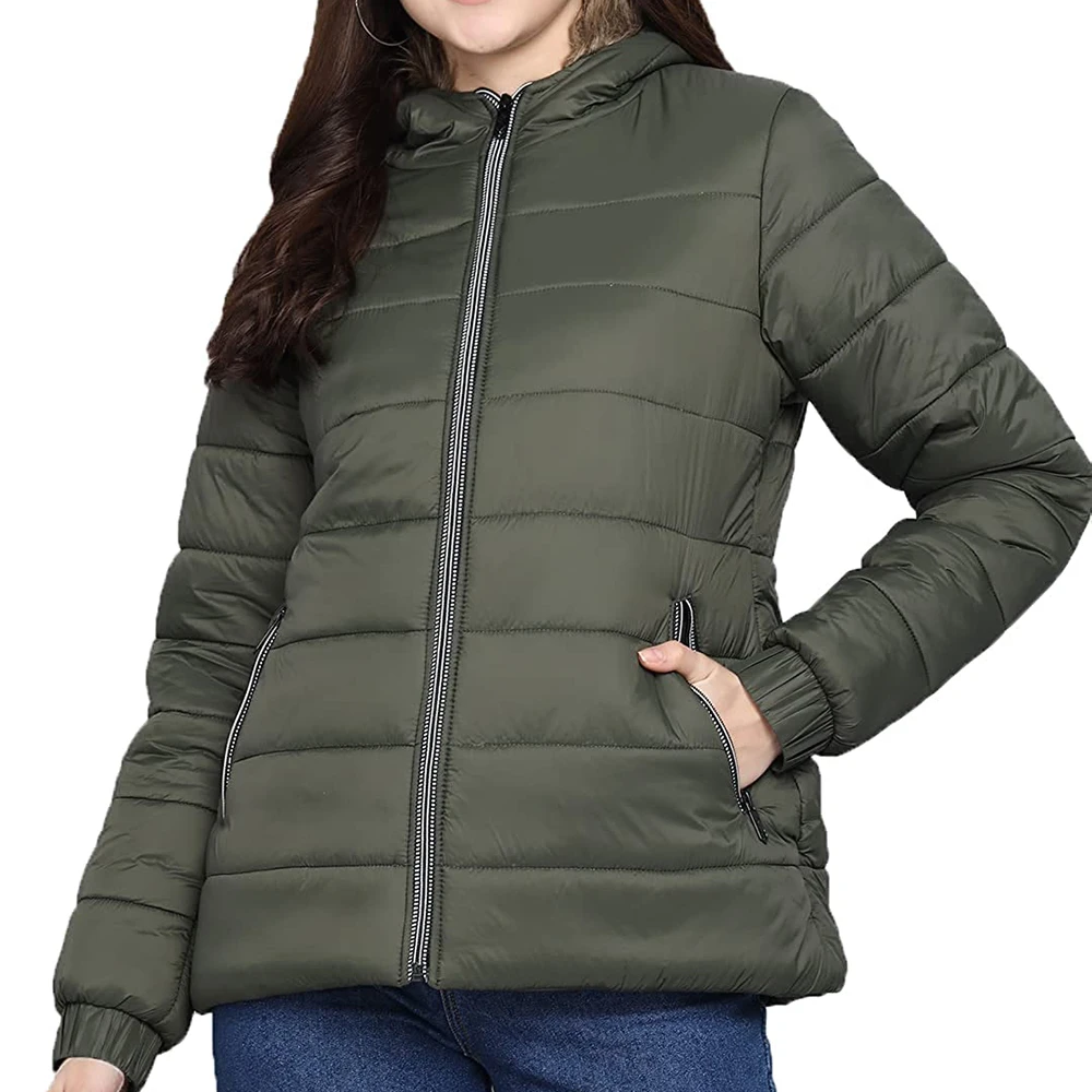 New arrival women Custom Factory Price Winter Padding Coats Waterproof Puffer zipper Jacket For Women Long Length Women Puffer