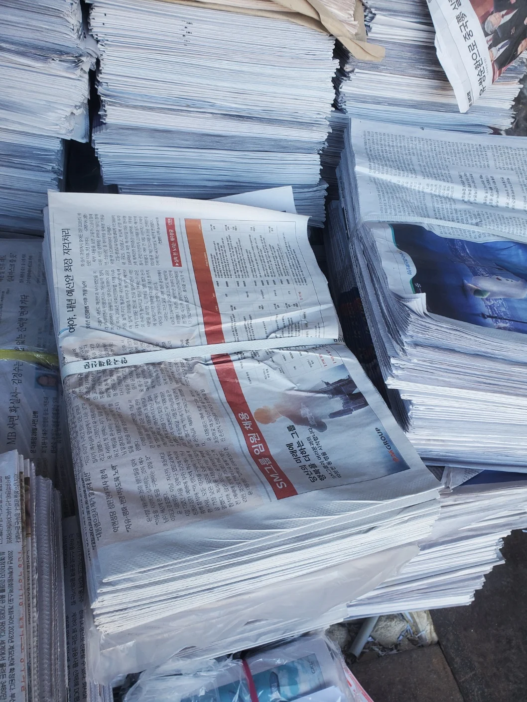 Korean Selected Bulk Price Best Selling Cheap Over Issued Expired Top Grade Recycling Used News Paper New Newspaper