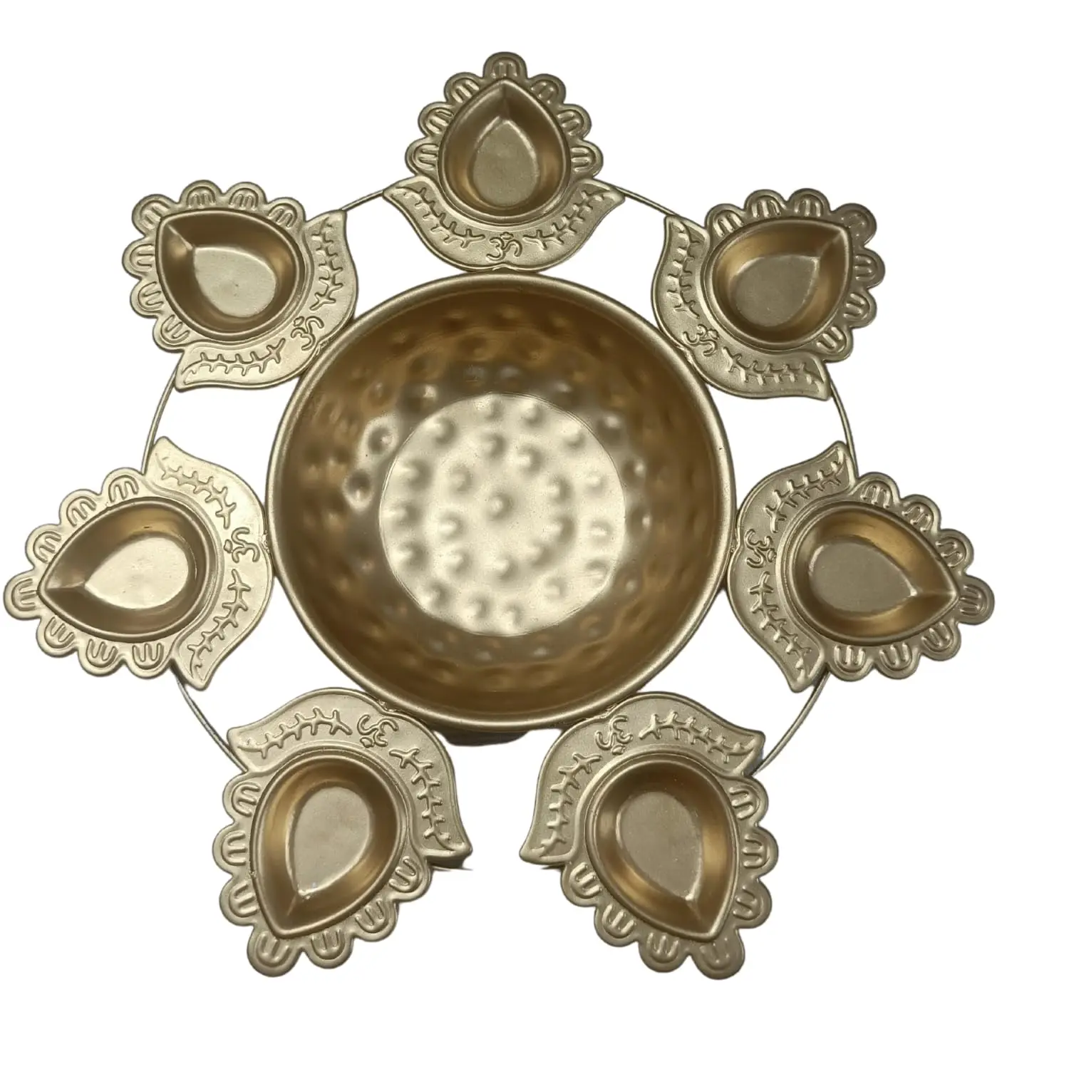 Top Quality Golden Finished Metal Diya Traditional Lotus Urli Tealight Holder Available from Indian Manufacturer